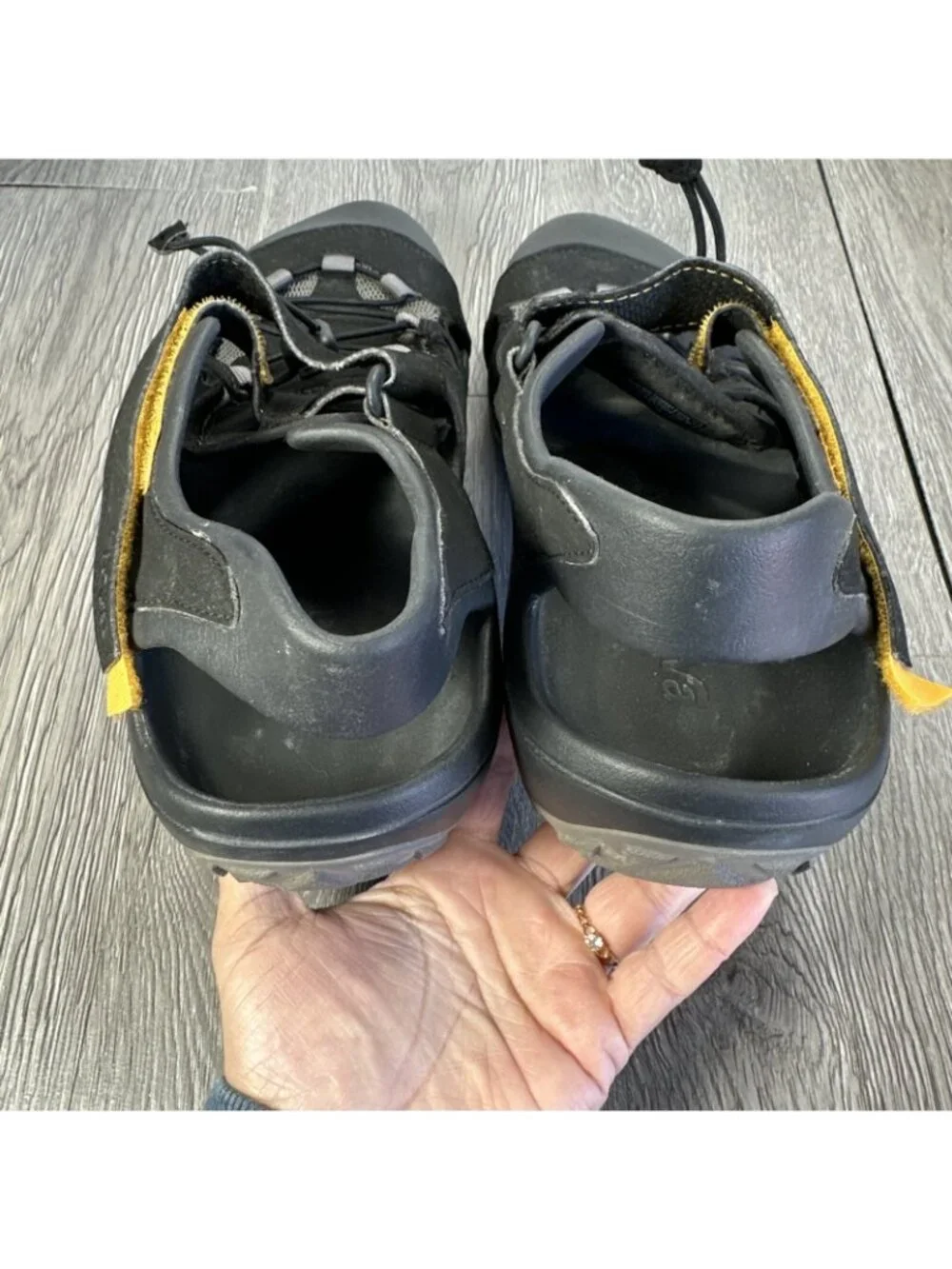 Teva Flintwood Men's Black Casual Athletic Lifestyle Sandals Footwear sz 14M